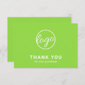Aangepaste eenvoudige moderne Limoen Neon Green Lo Bedankkaart (Voorkant / Achterkant)