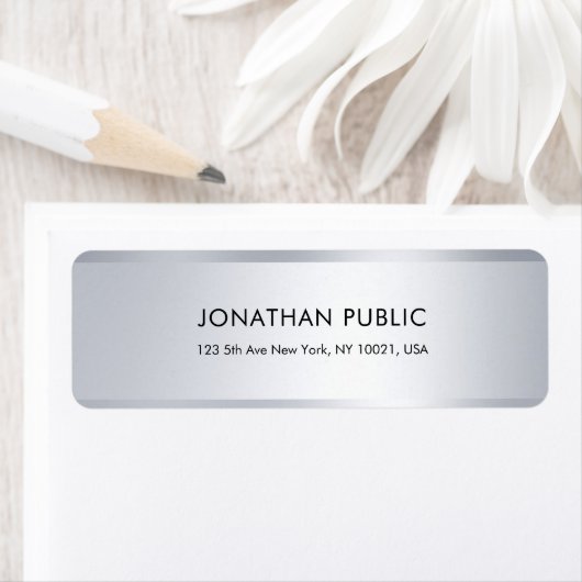 Aangepaste, eenvoudige, moderne Sjabloon met zilve Etiket (Insitu)