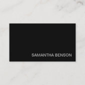 Aangepaste, eenvoudige, moderne zwarte professiona visitekaartje (Voorkant)
