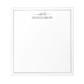 Aangepaste eenvoudige naam notitieblok (Voorkant)