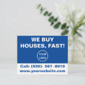 Aangepaste eenvoudige onroerend goed belegger Wij  Briefkaart (Staand voorkant)