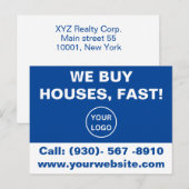 Aangepaste eenvoudige onroerend goed belegger Wij  Briefkaart (Voorkant / Achterkant)