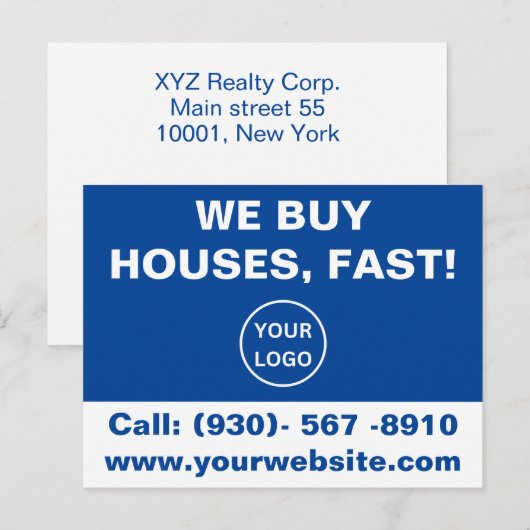 Aangepaste eenvoudige onroerend goed belegger Wij  Briefkaart (Voorkant / Achterkant)