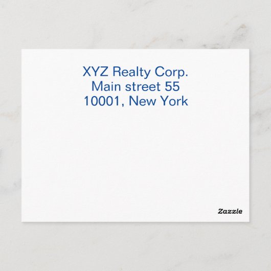 Aangepaste eenvoudige onroerend goed belegger Wij  Briefkaart (Achterkant)