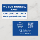 Aangepaste eenvoudige onroerend goed belegger Wij  Visitekaartje (Voorkant / Achterkant)