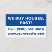 Aangepaste eenvoudige onroerend goed belegger Wij  Visitekaartje (Voorkant)