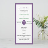 Aangepaste eenvoudige Paarse Sla de datum op Kaart (Staand voorkant)