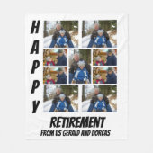 Aangepaste Eenvoudige pensionering 9 Fotocollage F Fleece Deken (Voorkant)