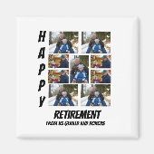 Aangepaste Eenvoudige pensionering 9 Fotocollage M Magneet (Voorkant)