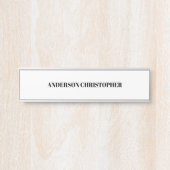 Aangepaste Eenvoudige Plain Wit Professional Deurbordje (Voorkant)