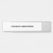 Aangepaste Eenvoudige Plain Wit Professional Deurbordje (Voorkant)