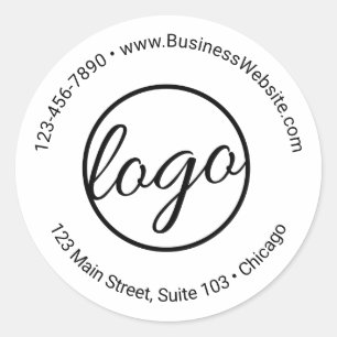 Aangepaste Eenvoudige productlabel Business Logo Ronde Sticker