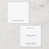 Aangepaste, eenvoudige professionele, elegante Sja Vierkante Visitekaartje (Voorkant / Achterkant)