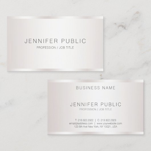 Aangepaste, eenvoudige professionele Sjabloon Visitekaartje (Voorkant / Achterkant)