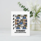 Aangepaste eenvoudige retirement 9 Photo Collage Feestdagenkaart (Staand voorkant)