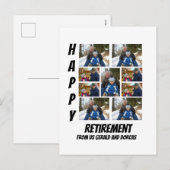 Aangepaste eenvoudige retirement 9 Photo Collage Feestdagenkaart (Voorkant / Achterkant)