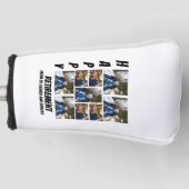 Aangepaste eenvoudige retirement 9 Photo Collage Golfheadcover (Voorkant)