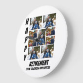 Aangepaste eenvoudige retirement 9 Photo Collage Grote Klok (Hoek)