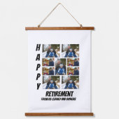 Aangepaste eenvoudige retirement 9 Photo Collage Hangend Wandkleed (Voorkant)