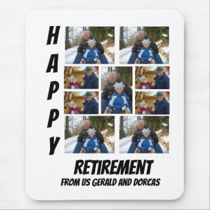 Aangepaste eenvoudige retirement 9 Photo Collage Muismat