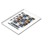 Aangepaste eenvoudige retirement 9 Photo Collage Notitieboek (Linkerzijde)
