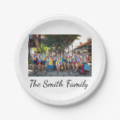 Aangepaste, eenvoudige reünie foto papieren bordje (Voorkant)