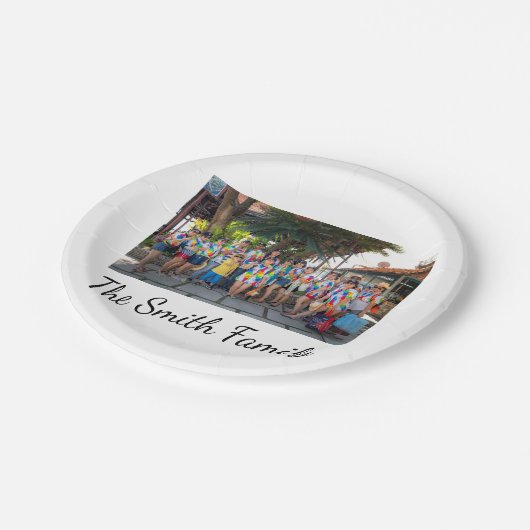 Aangepaste, eenvoudige reünie foto papieren bordje (Gekanteld)