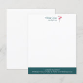 Aangepaste Eenvoudige Roze Blauwgroen Bloemen Zake (Voorkant / Achterkant)