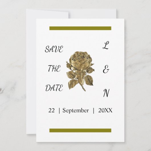 aangepaste eenvoudige save the date (Voorkant)