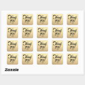 Aangepaste, eenvoudige, schone Gold Business-Logo Vierkante Sticker (Vel)