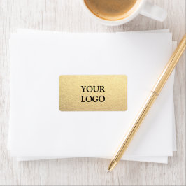 Aangepaste Eenvoudige Schoon Goud Zakelijk Jouw Lo Etiket