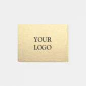 Aangepaste Eenvoudige Schoon Goud Zakelijk Jouw Lo Post-it® Notes (Voorkant)