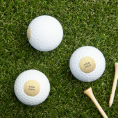 Aangepaste Eenvoudige Schoon Goud Zakelijk Uw Logo Golfballen (Insitu Gras)