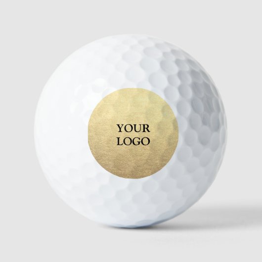 Aangepaste Eenvoudige Schoon Goud Zakelijk Uw Logo Golfballen (Voorkant)
