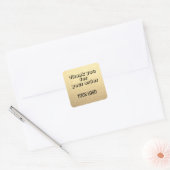 Aangepaste Eenvoudige Schoon Goud Zakelijk Uw Logo Vierkante Sticker (Envelop)