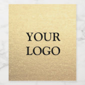 Aangepaste Eenvoudige Schoon Gouden Zakelijk Je Lo Wijn Etiket (Enkel label)