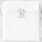 Aangepaste Eenvoudige Schoon Witte Zakelijke Logo Vierkante Sticker (Tas)