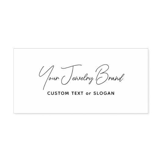 Aangepaste Eenvoudige Script Sieraden Bedrijf Logo Zelfinktende Stempel (Design)