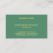 Aangepaste eenvoudige Sjabloon Elegant modern Gold Visitekaartje (Achterkant)