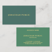 Aangepaste eenvoudige Sjabloon Elegant modern Gold Visitekaartje (Voorkant / Achterkant)