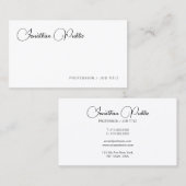 Aangepaste, eenvoudige Sjabloon voor typografie Visitekaartje (Voorkant / Achterkant)