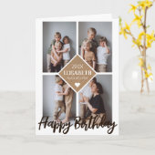 Aangepaste eenvoudige, stijlvolle foto-inkeping op kaart (Gele Bloem)