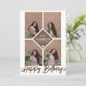 Aangepaste eenvoudige, stijlvolle foto-inkeping op kaart (Staand voorkant)