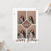 Aangepaste eenvoudige, stijlvolle foto-inkeping op kaart (Voorkant / Achterkant in situ)