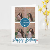 Aangepaste eenvoudige, stijlvolle foto-inkeping op kaart (Gele Bloem)