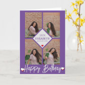 Aangepaste eenvoudige, stijlvolle foto-inkeping op kaart (Gele Bloem)