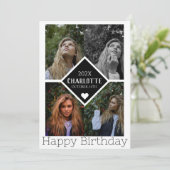 Aangepaste eenvoudige, stijlvolle foto-inkeping op kaart (Staand voorkant)