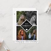 Aangepaste eenvoudige, stijlvolle foto-inkeping op kaart (Voorkant / Achterkant in situ)