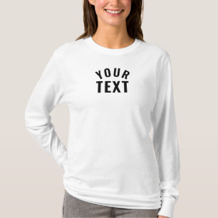 Aangepaste Eenvoudige Tekst Vrouwen Moderne Lange  T-shirt
