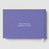 Aangepaste eenvoudige tekstblauwe dag van de bruil gastenboek (Achterkant)